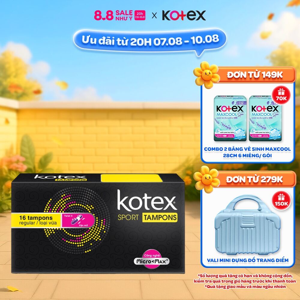 1 gói băng vệ sinh Kotex Tampon 16 miếng