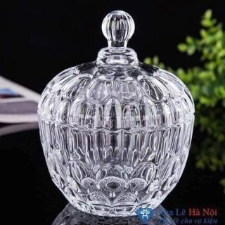 Thố mứt thuỷ tinh deli - hũ đựng mứt, bánh kẹo thuỷ tinh sang trọng