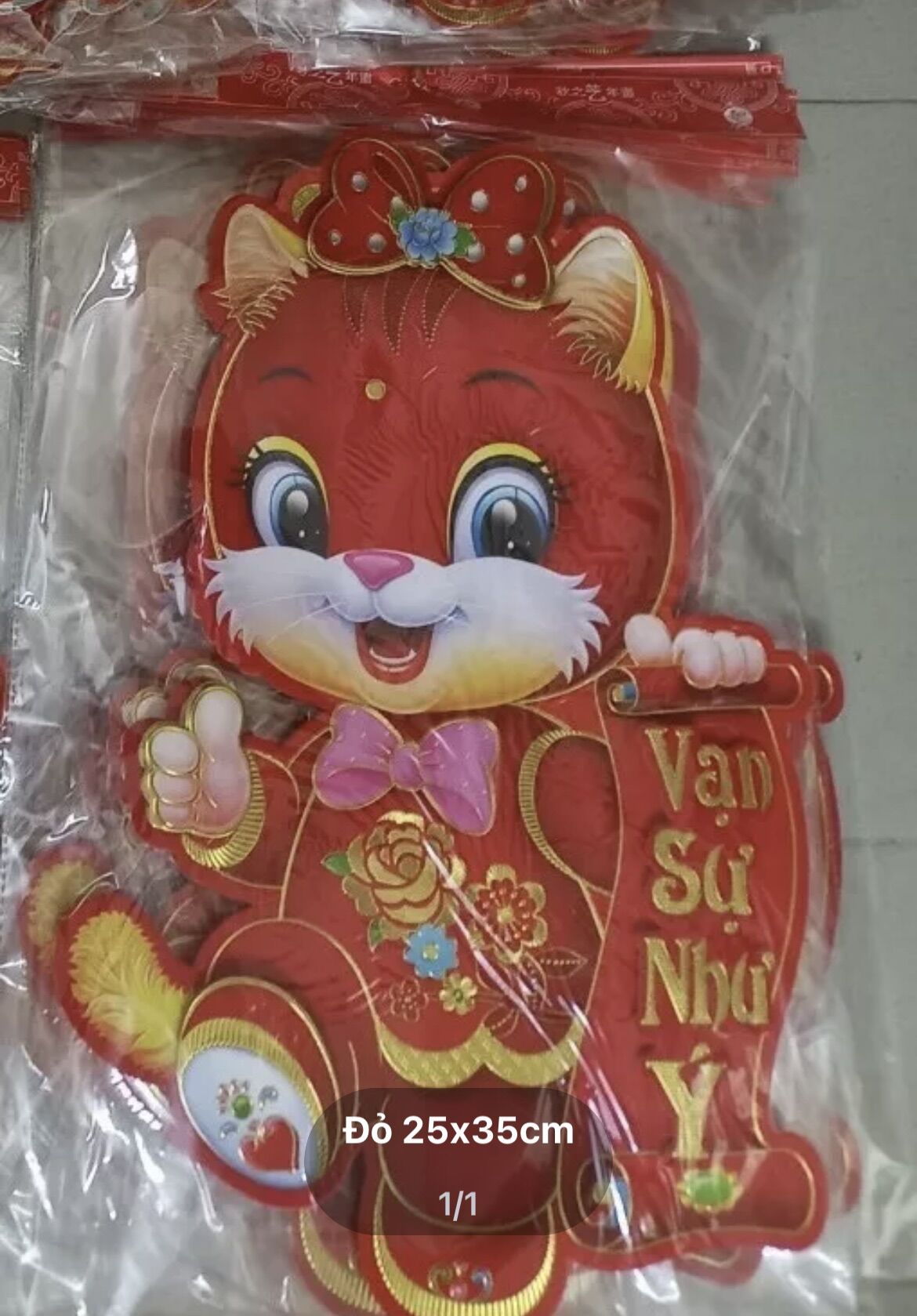 Trang trí tết hình con mèo 2023 (1 cặp 2 con)