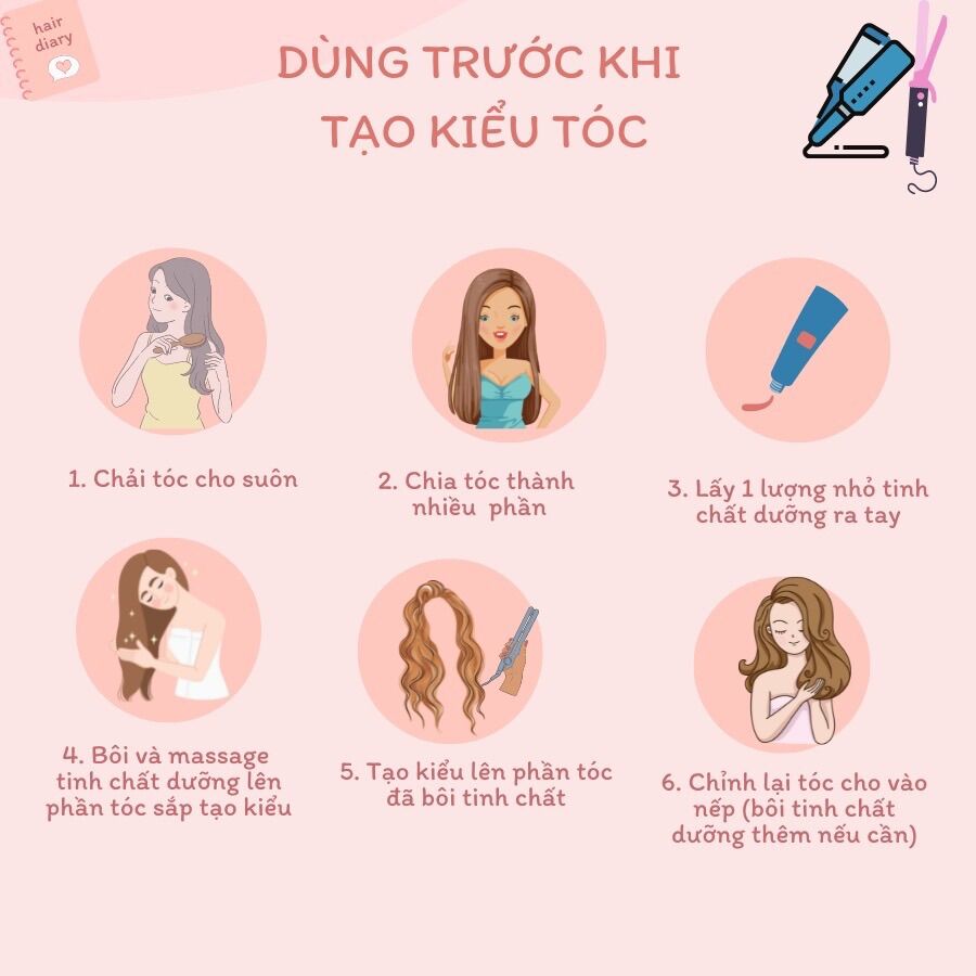 Dưỡng tóc Hair Diary dành cho tóc tẩy nhuộm