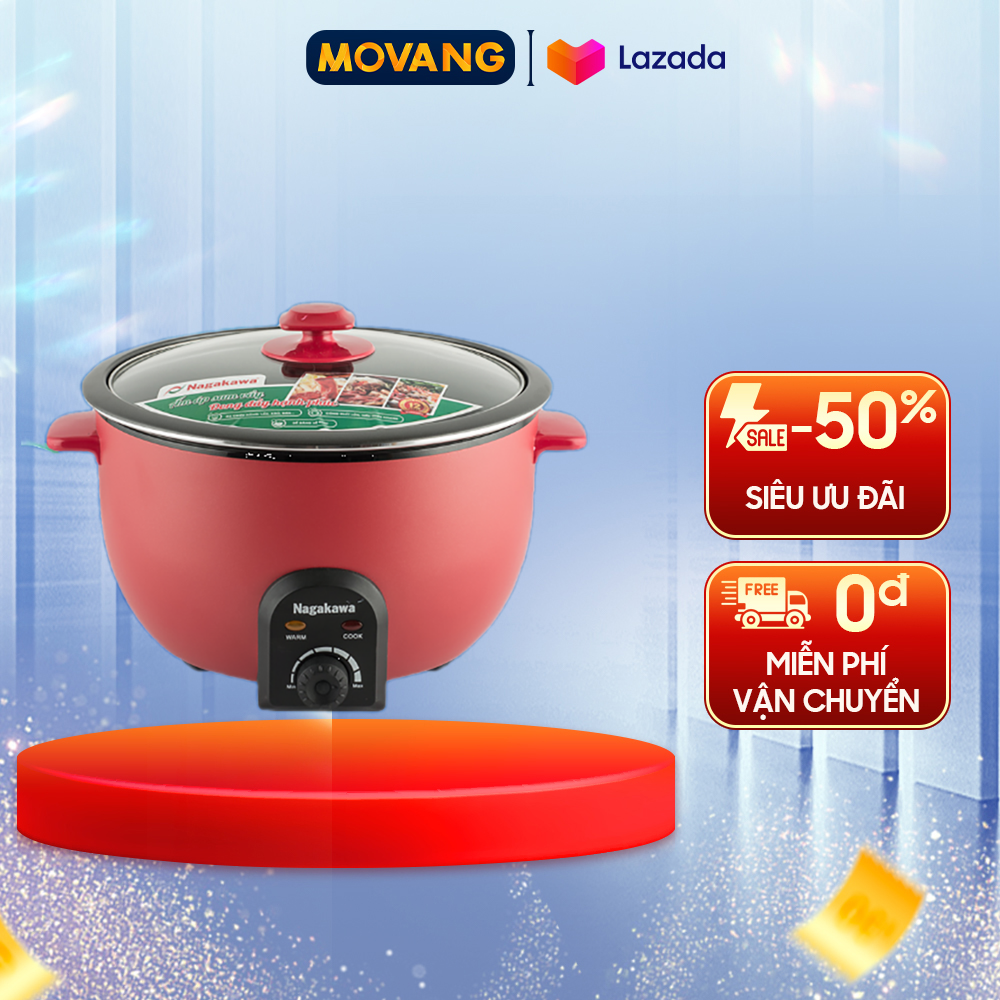 - nồi lẩu điện nagakawa nag1902 - công suất 1300w - dung tích nồi 4 lít