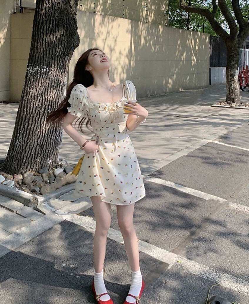 Đầm xô thêu trễ vai nữ phom xuông
