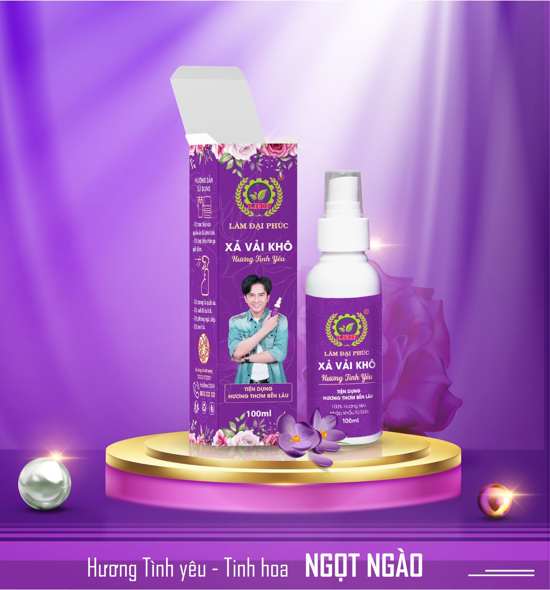 Nước Xả Vải Khô ( MÀU TÍM ) Lâm Đại Phúc