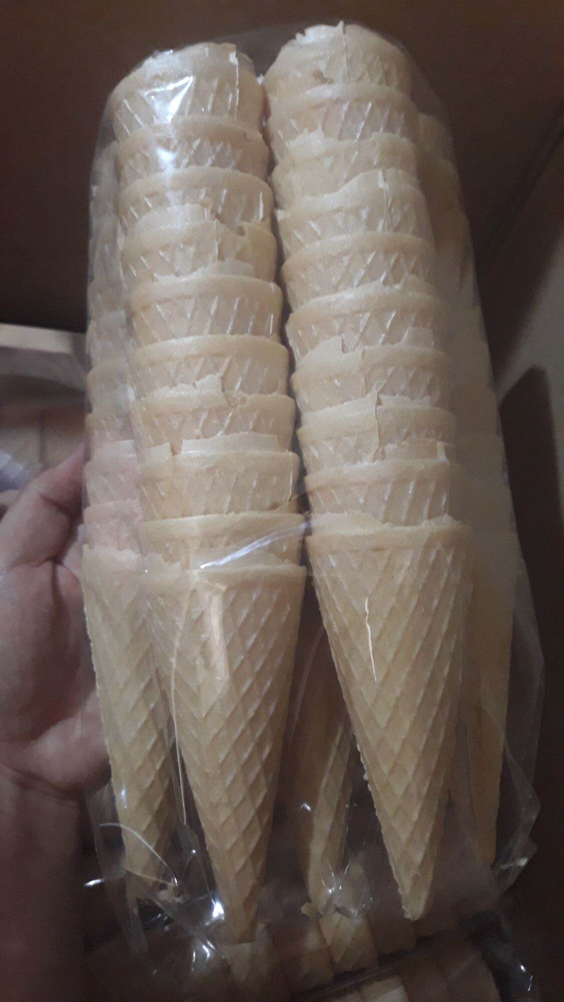 Bịch 20 cái bánh ốc quế xốp đế nhọn ăn kem
