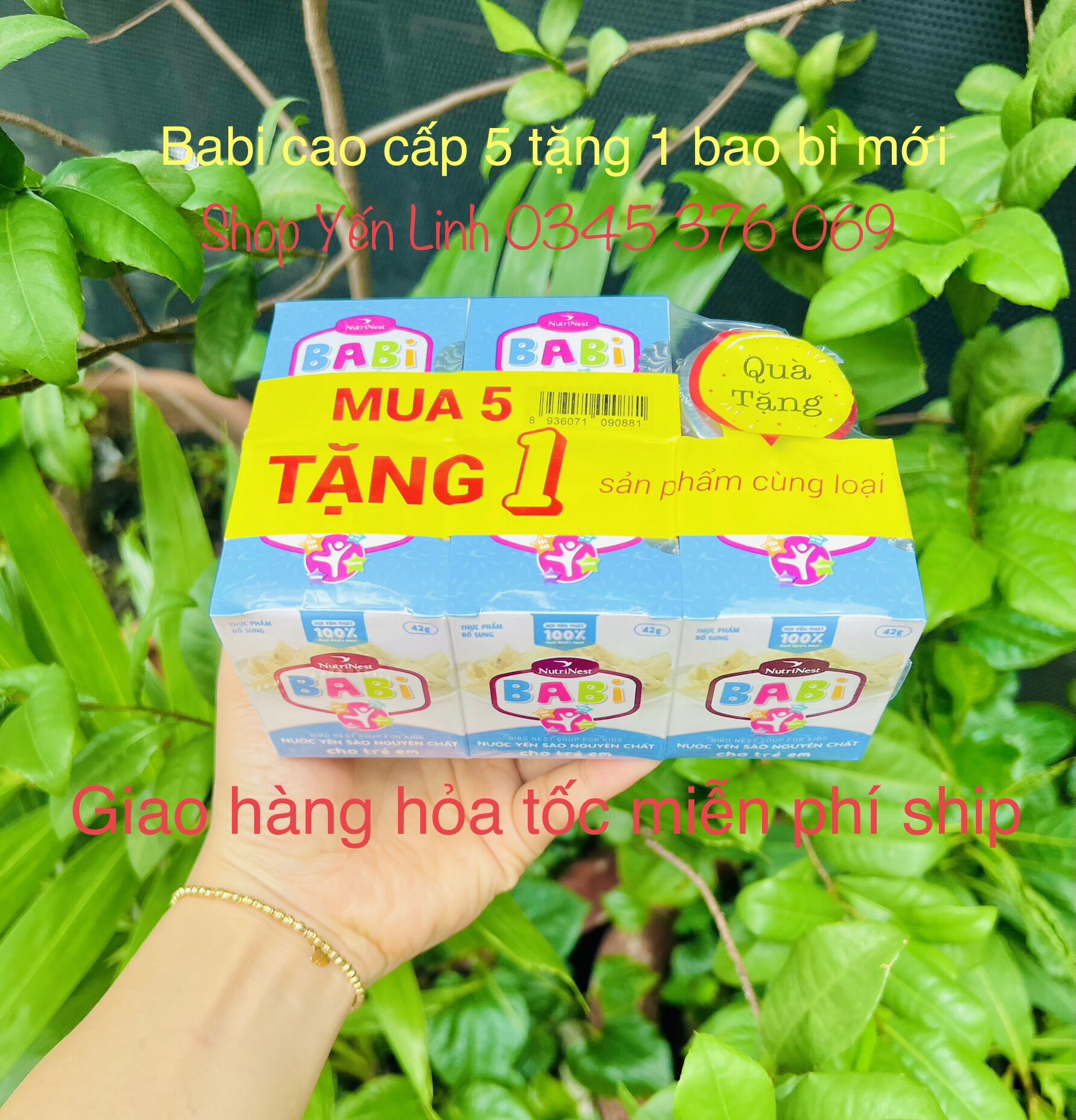 Lốc 6 Hũ Nước Yến Sào Cho Trẻ Em Babi Bird - NUTRINEST- (6 hũ x 42gr)