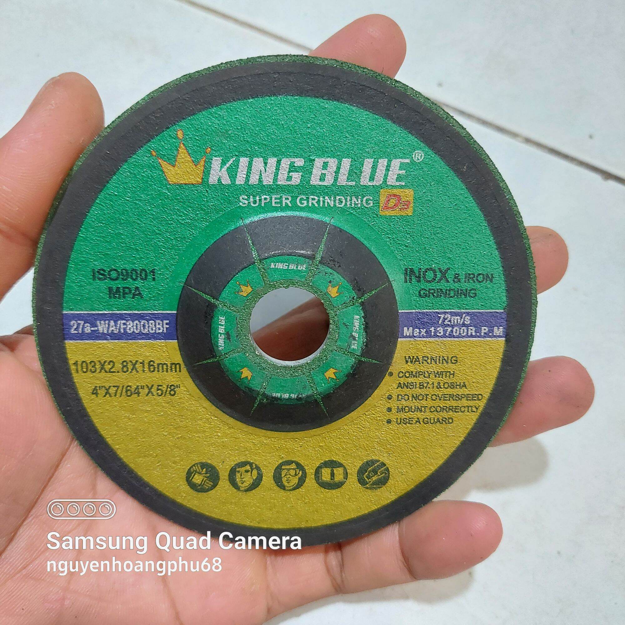Đá Mài, Nhám Xếp Mài Sắt Inox King Blue