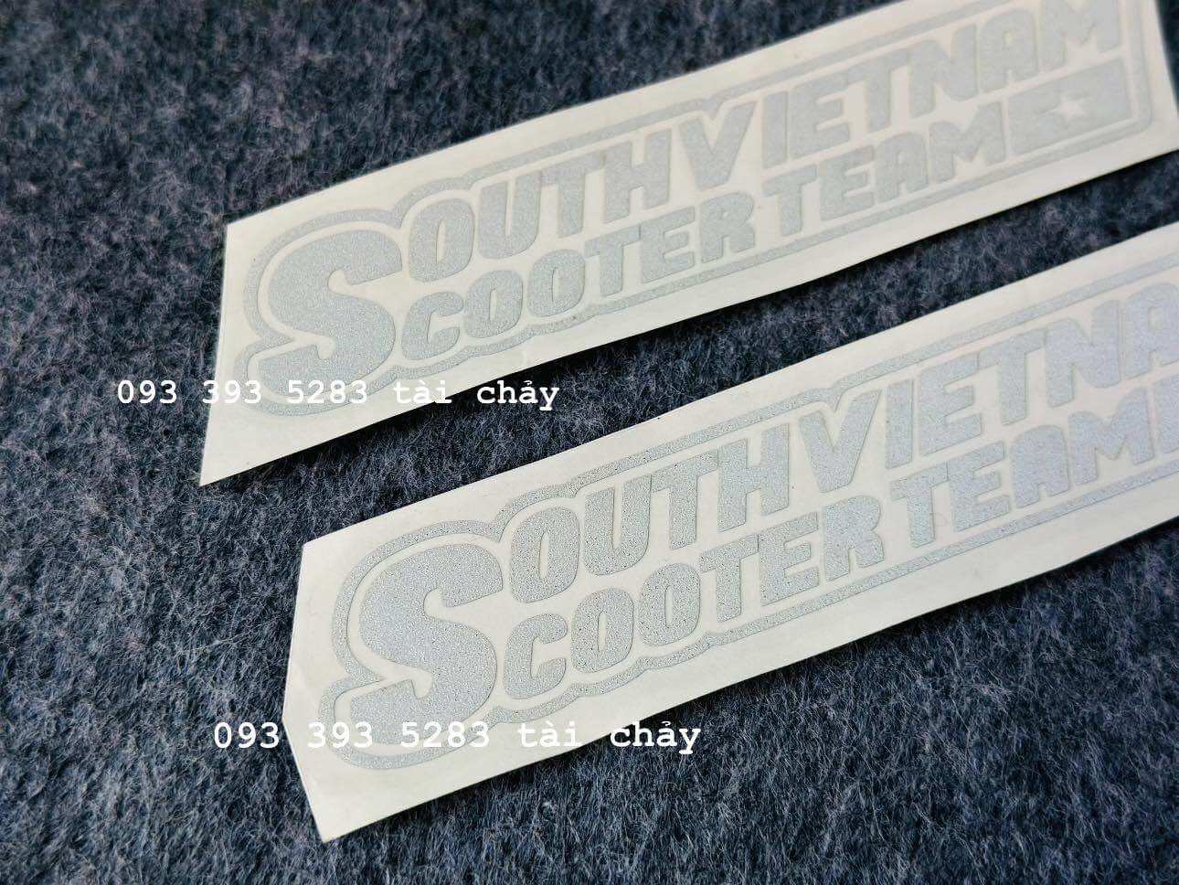 [ 1 MIẾNG  ] TEM DECAL DÀI 15CM TRẮNG TRONG SUỐT PHẢN QUANG
