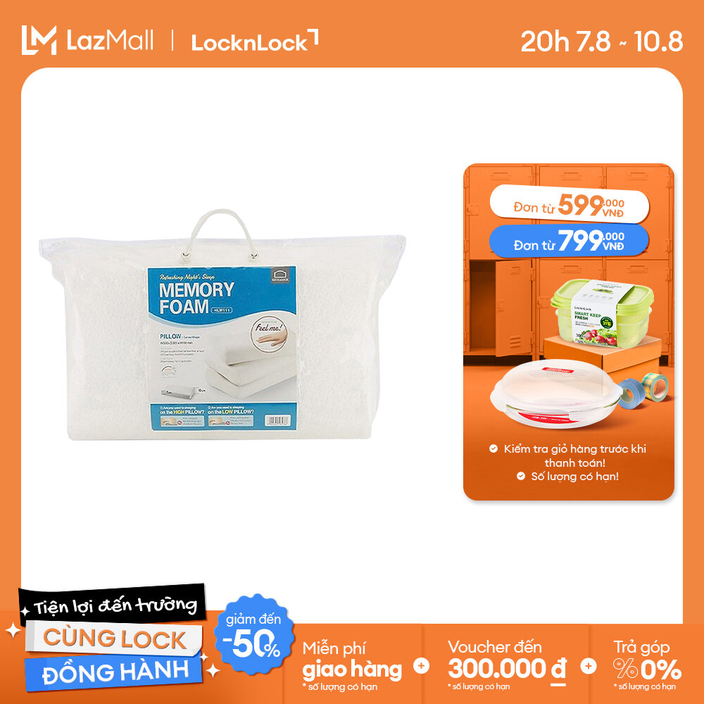 Gối cong Memory Foam Lock&Lock HLW111 (50x30x10cm)