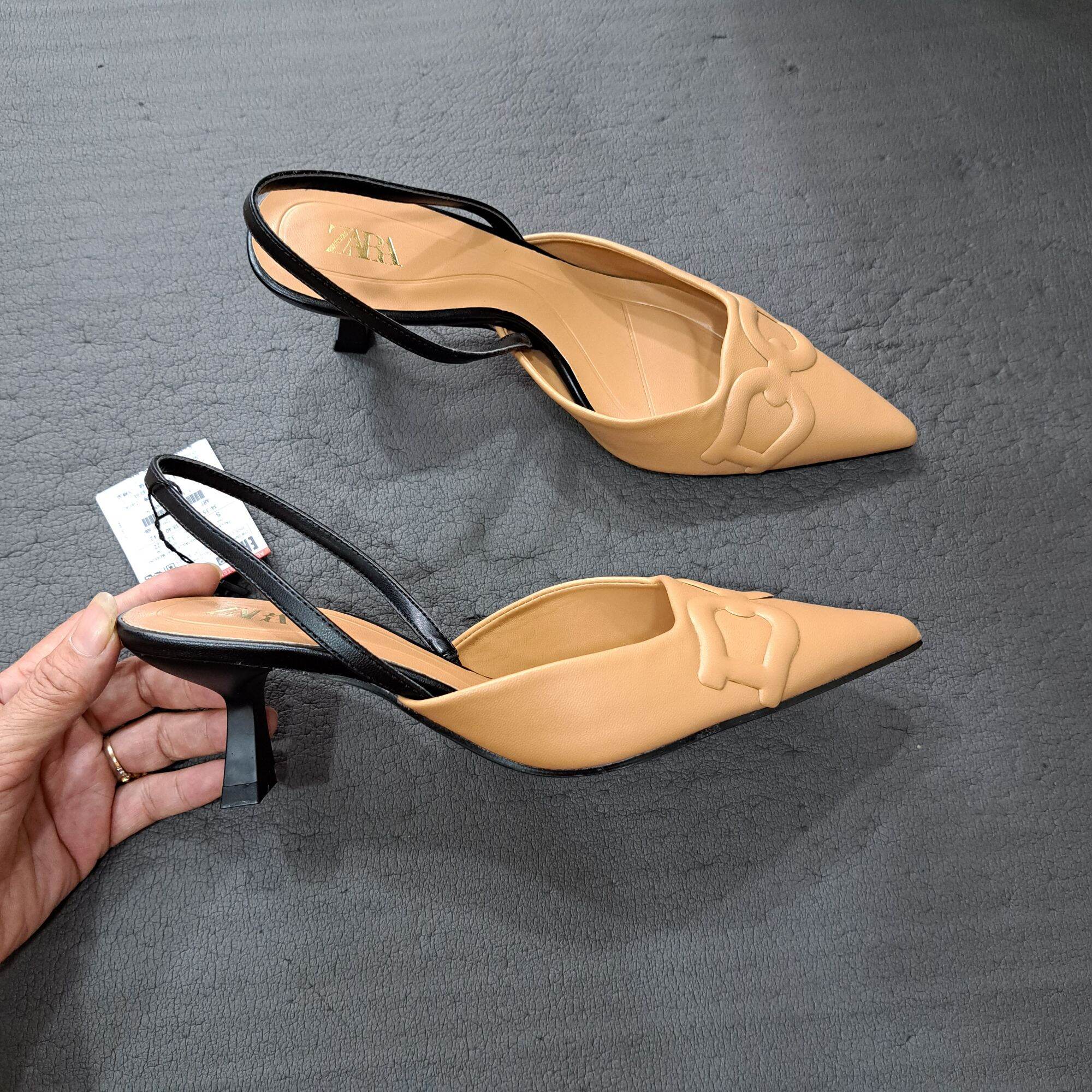 giày Slingback zara da thật