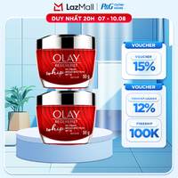 Combo 2 Kem Dưỡng Ban Ngày OLAY REGENERIST WHIP Căng Mướt, Sáng Khỏe & Ngăn Ngừa Dấu Hiệu Lão Hóa Ngăn Tia UV SPF 30 Hũ 50G