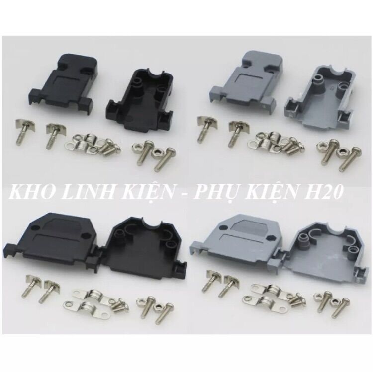 Vỏ nhựa db9 - db15 - db25 - db37 | màu ngẫu nhiên đen hoặc xanh ghi