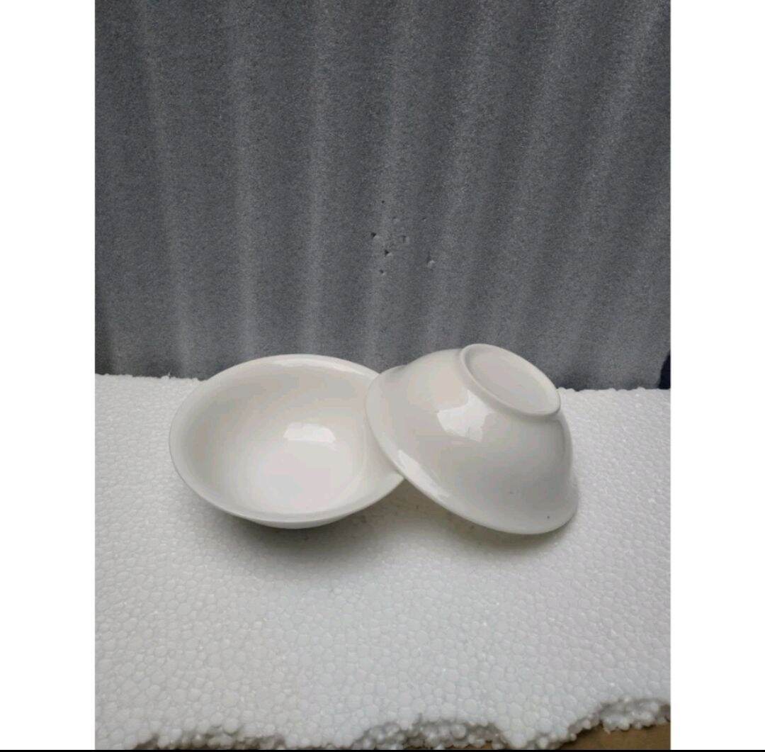 Tô sứ loe hoa văn tulip đỏ 15cm x 5cm , tô sứ loe trắng