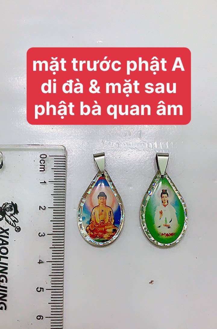 Mặt dây chuyền phật quan âm nhựa