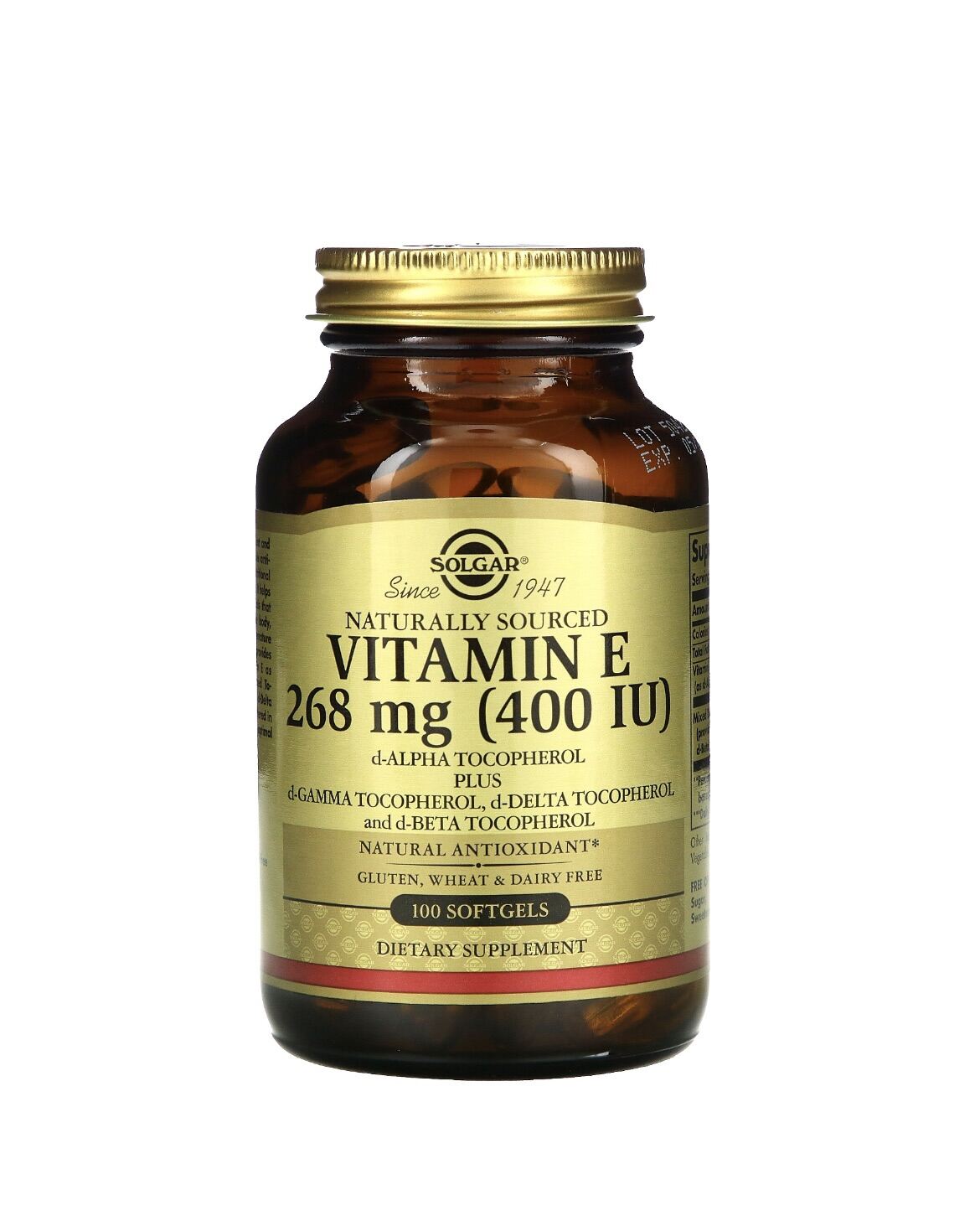 MỸ Solgar Vitamiin E 268mg 400IU 100viiên  May 2024 thumbnail