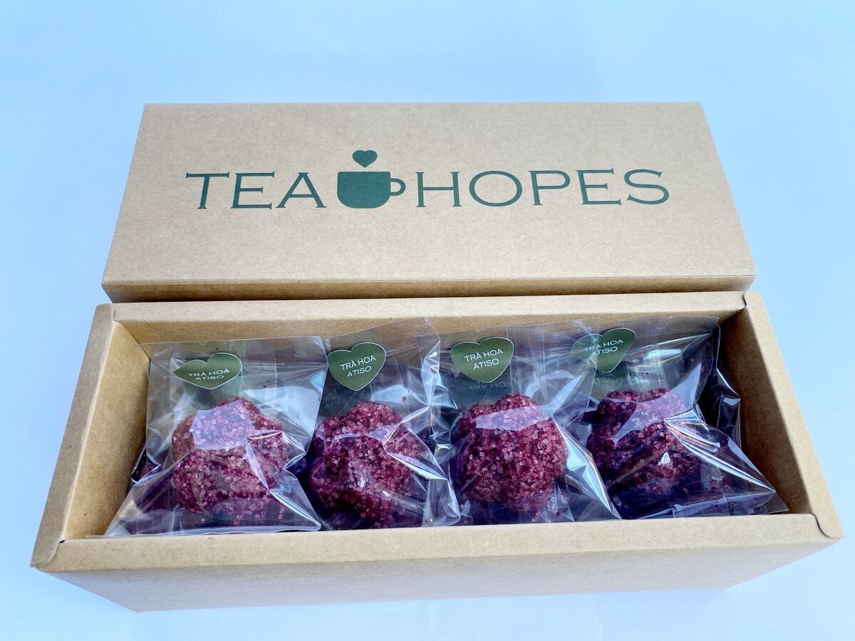Trà viên hoa Atiso đỏ Hibiscus 8 viên