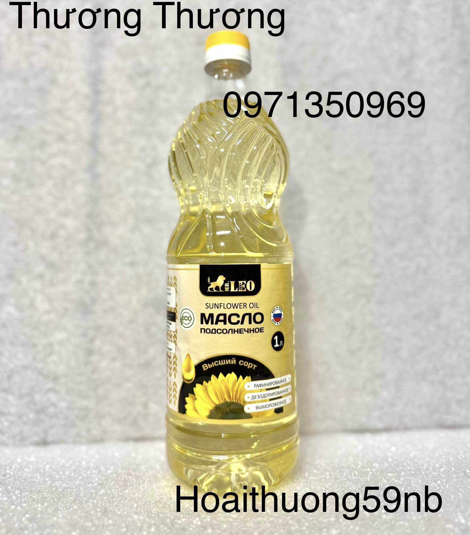 Dầu hướng dương nhập khẩu Nga chai 1L / dầu hướng dương Nga 1 Lít