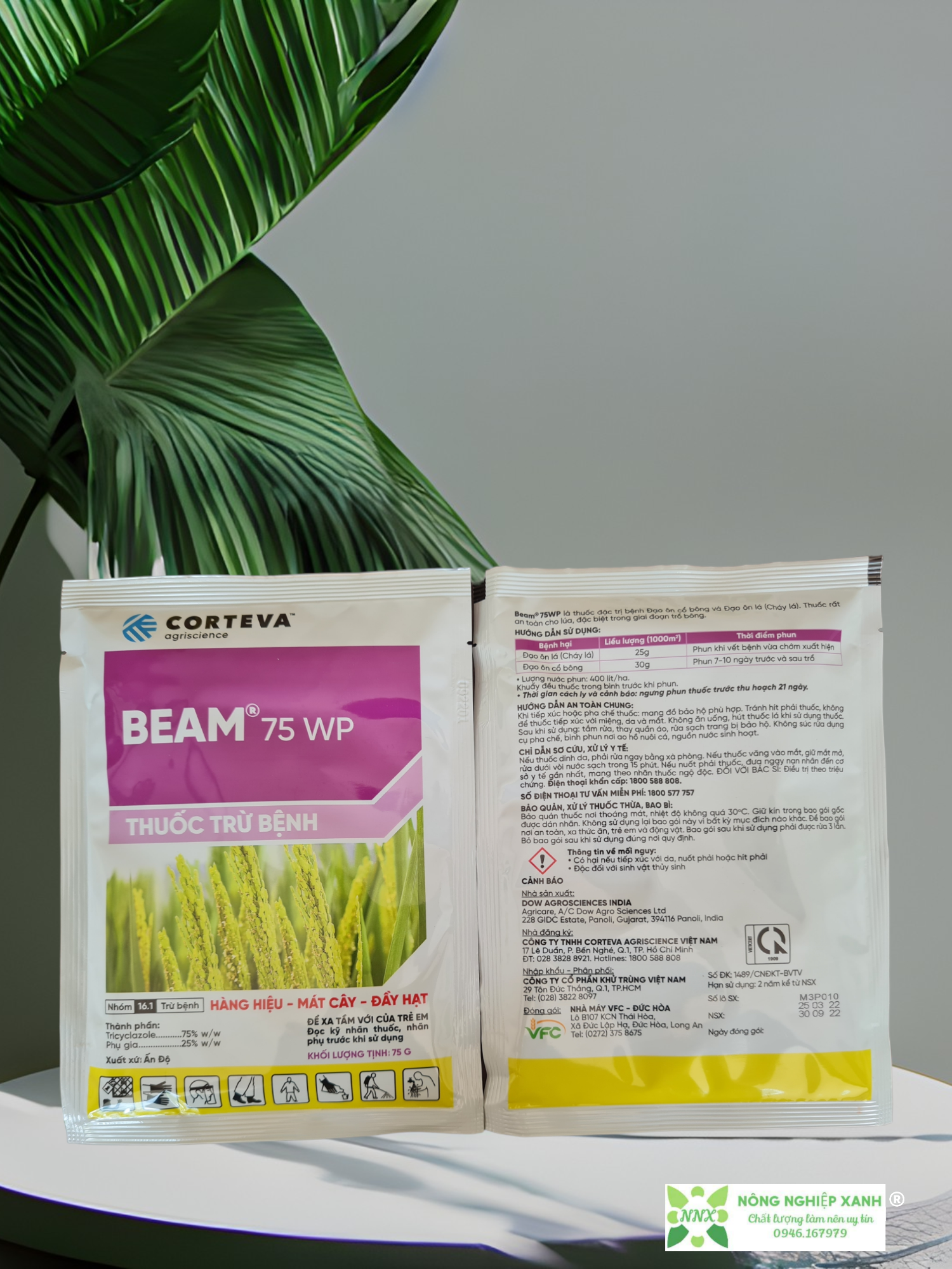 Thuốc trừ bệnh beam 75wp 75gr - đạo ôn cổ bông, đạo ôn lá - sản phẩm phân phối chính hãng bởi vfc