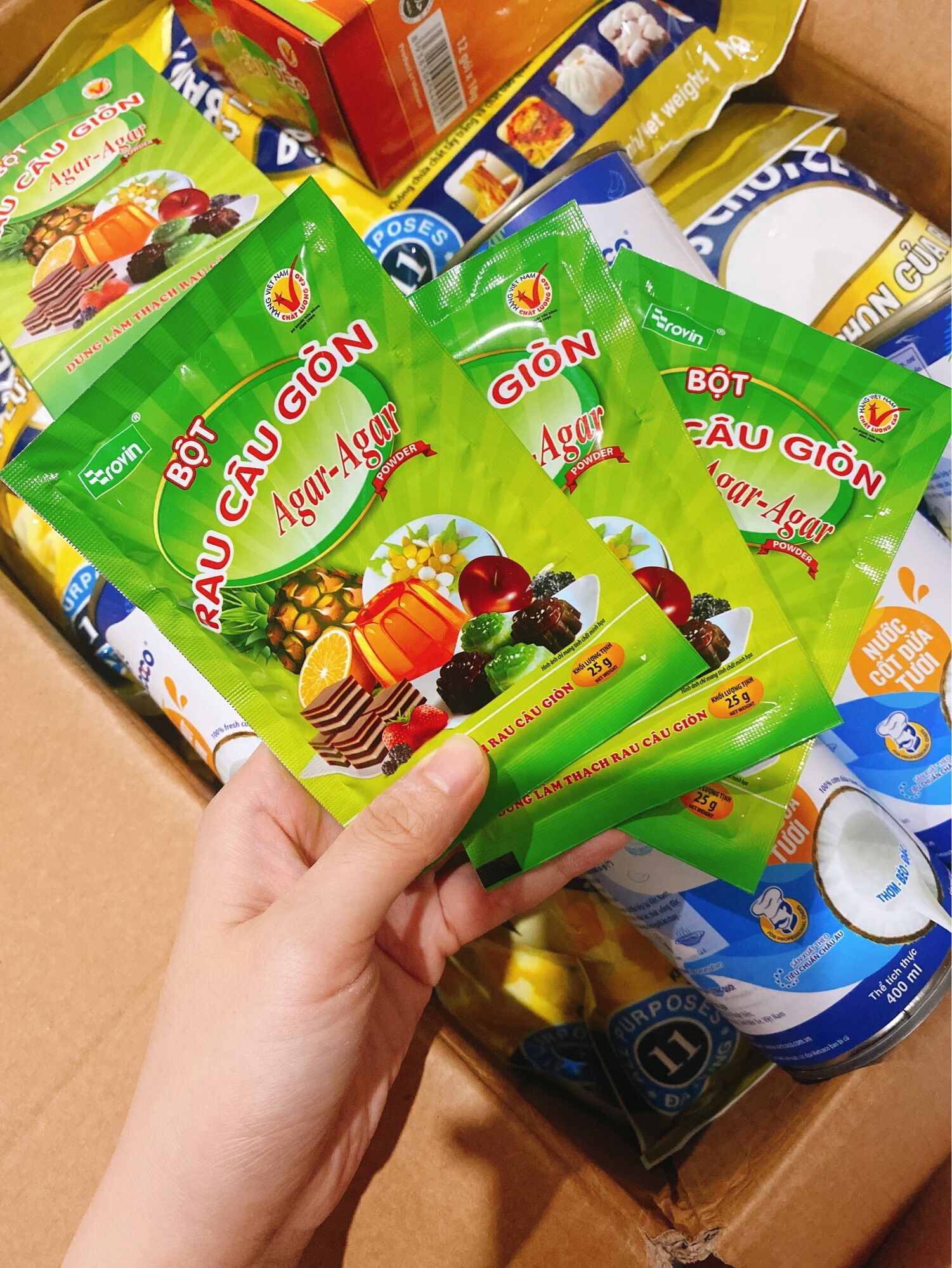 Bột rau câu giòn agar 1 gói 25gr