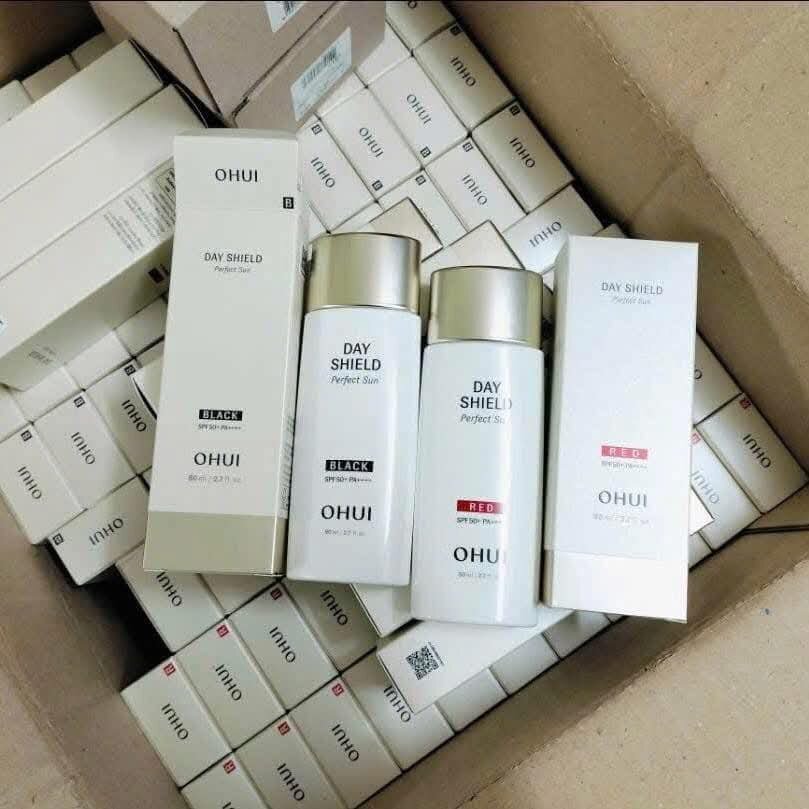 Kem chống nắng Ohui Red giành cho da nhạy cảm spf50+/Pa++++ 80ml tặng kèm 60 gói×1ml