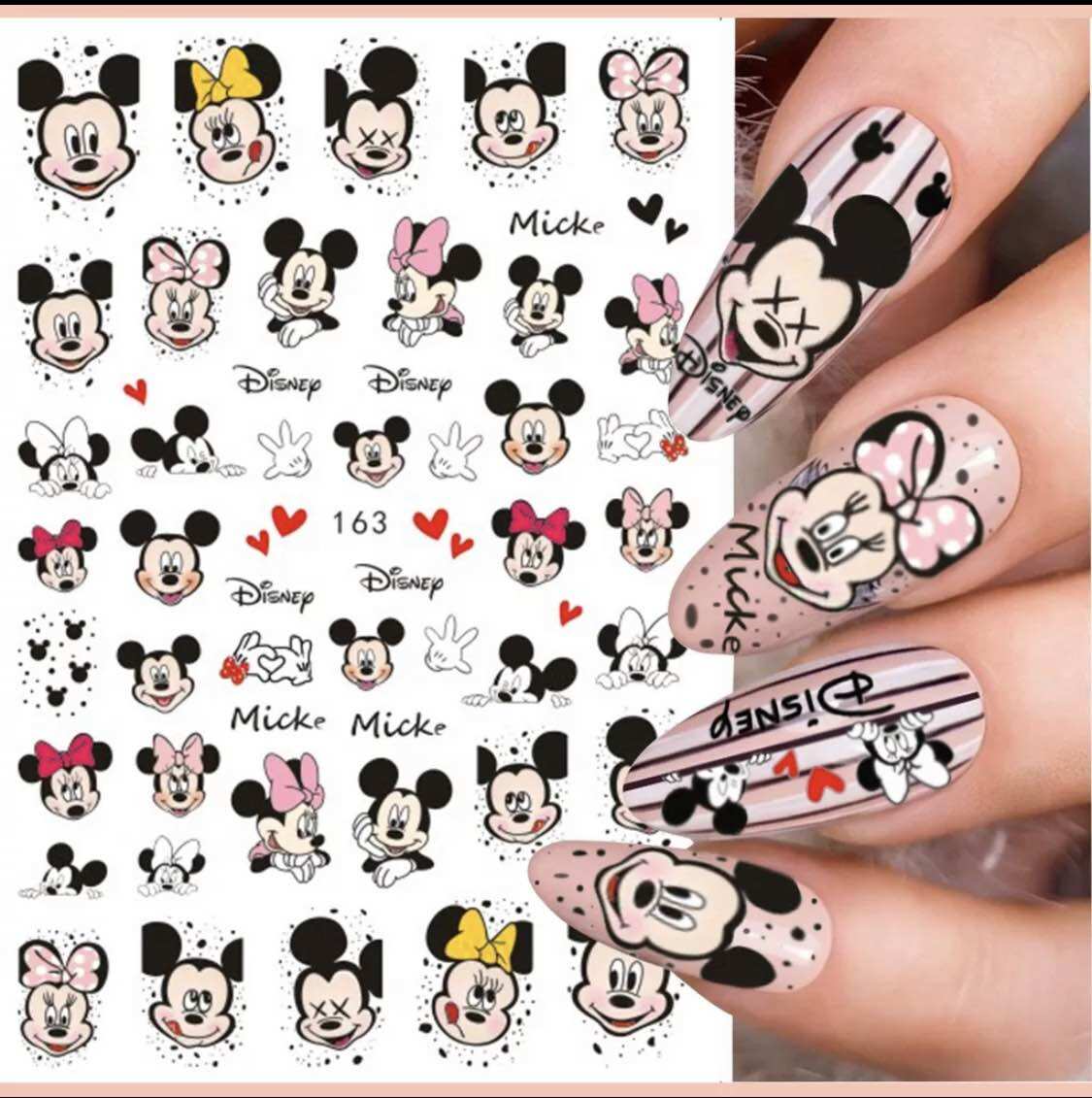 Sticker chuột mickey trang trí móng tay