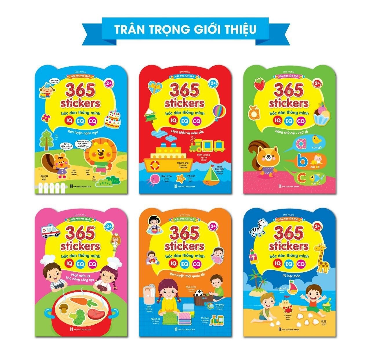 combo 6 tập 365 sticker bóc dán thông minh cho bé