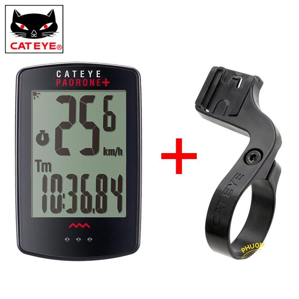 Đồng Hồ Đo Tốc Độ Xe Đạp Không Dây CATEYE PADRONE+ CC-PA110W (CÓ ĐÈN NỀN)