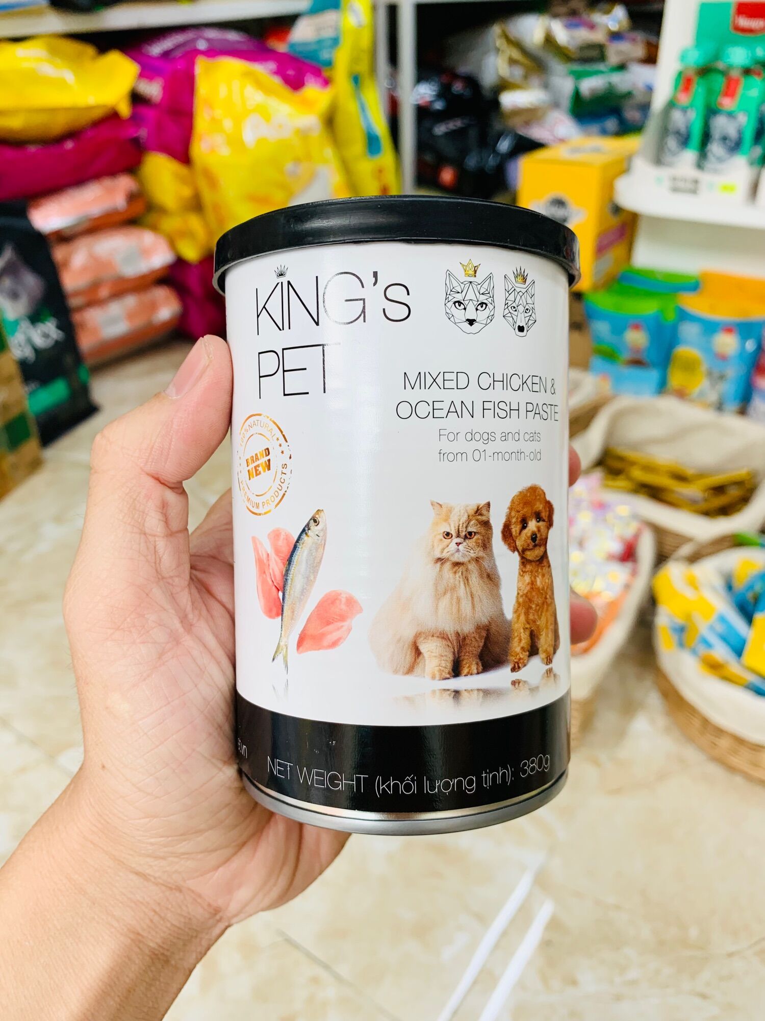 Pate cho chó mèo King Pet 380g