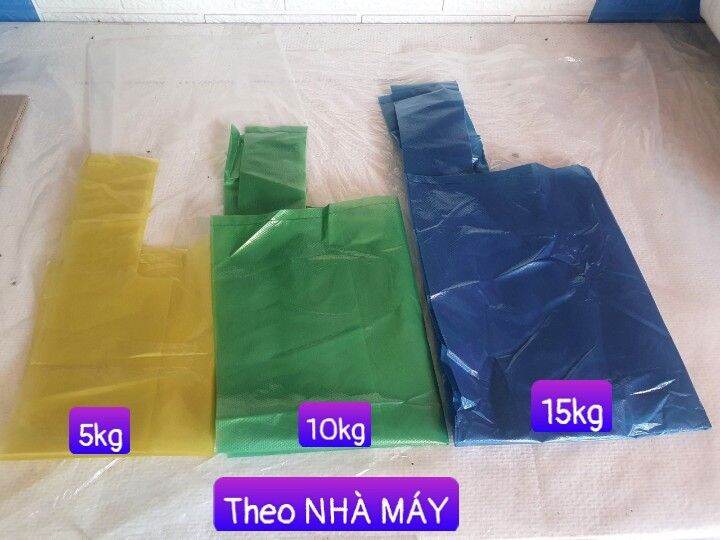 [HCM][GIÁ LẤY SỈ] 1kg túi nilong 2 quai MÀU bịch mỏng dẻo