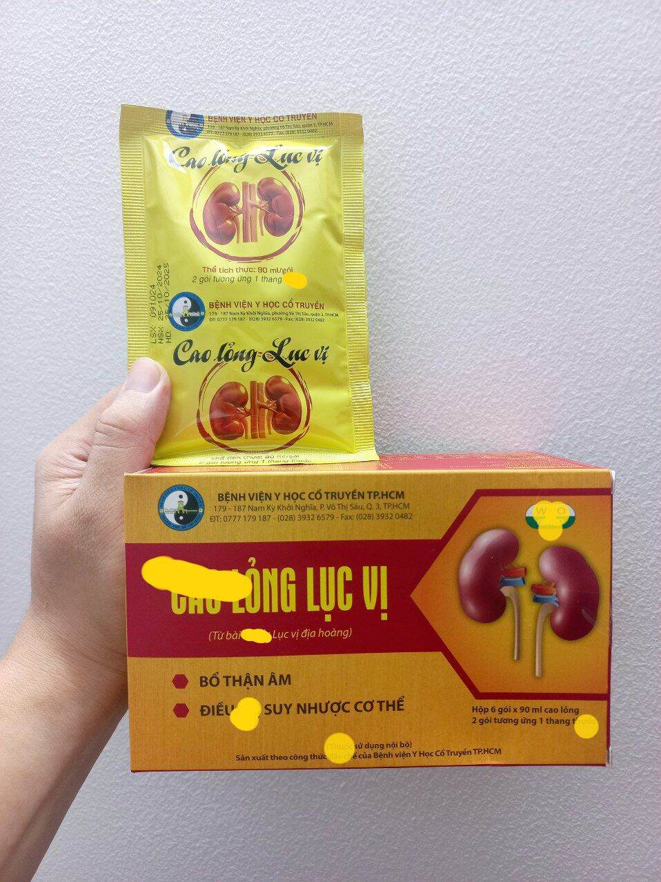 Lục Vị Bổ Thận Âm sắc sẵn cao lỏng nguyên hộp 6 gói 90ml