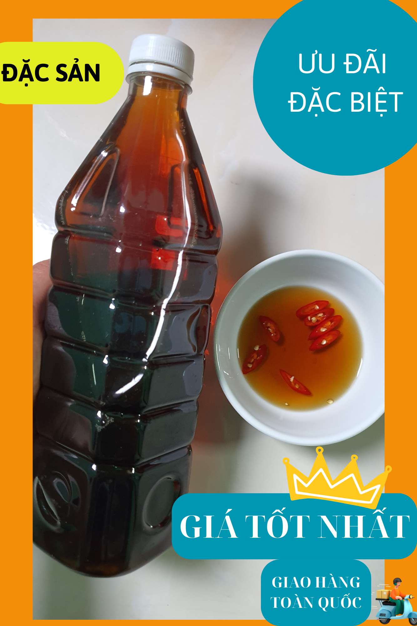 Nước mắm nguyên chất Đặc sản Bảo Ninh Quảng Bình . Thơm ngon đậm đà . Không chất bảo quản . Loại đặc biệt