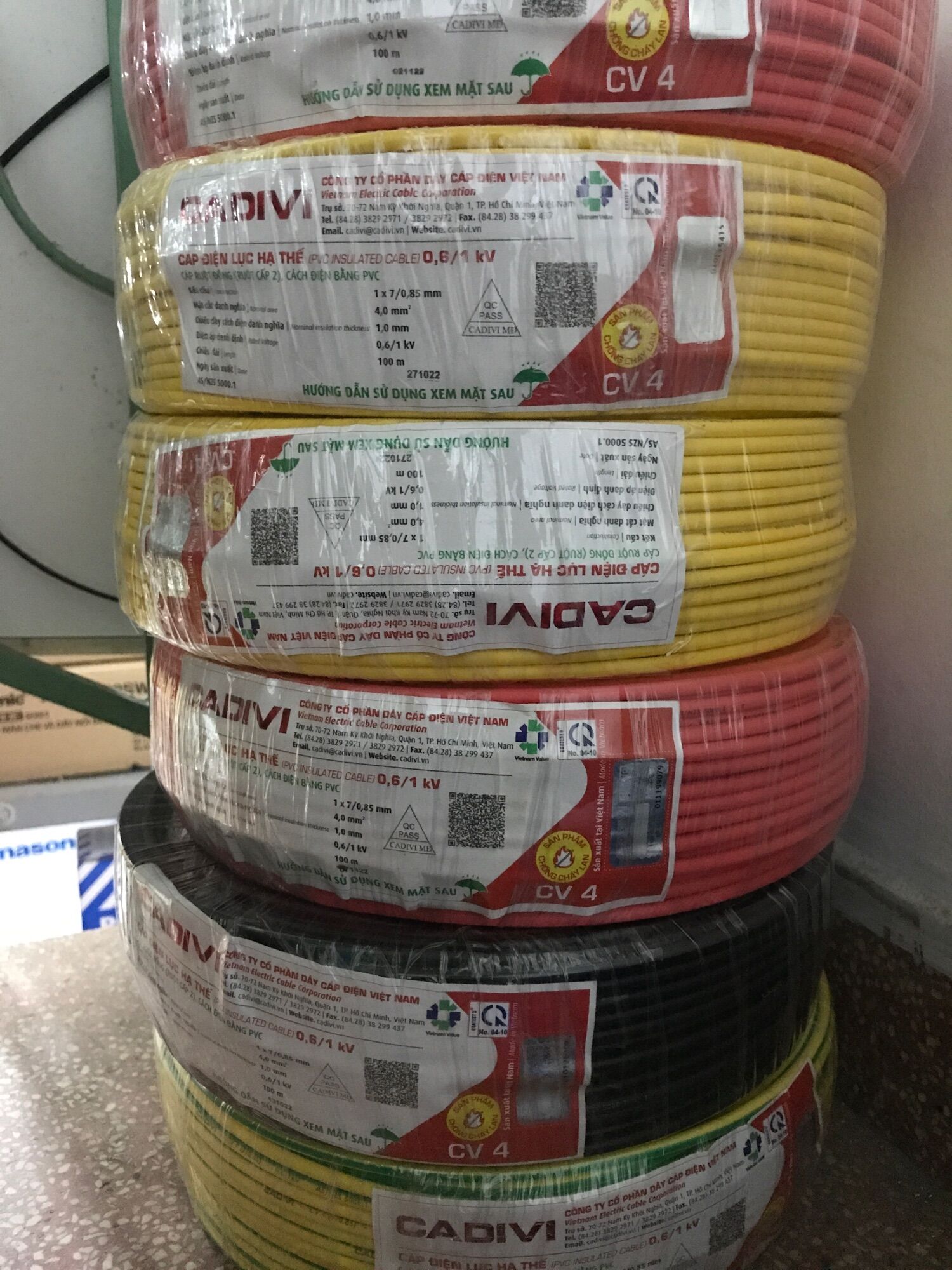CADIVI - Dây điện Cadivi CV 4.0 đơn 7 sợi (cuộn 100 mét)
