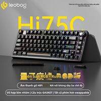 LEOBOG Hi75C Bàn Phím Cơ 87 Phím Không Dây Bluetooth 3 Chế Độ Hot Swap RGB Dành Cho Game và Văn Phòng với Vỏ Hợp Kim Nhôm Cấu Trúc Gasket