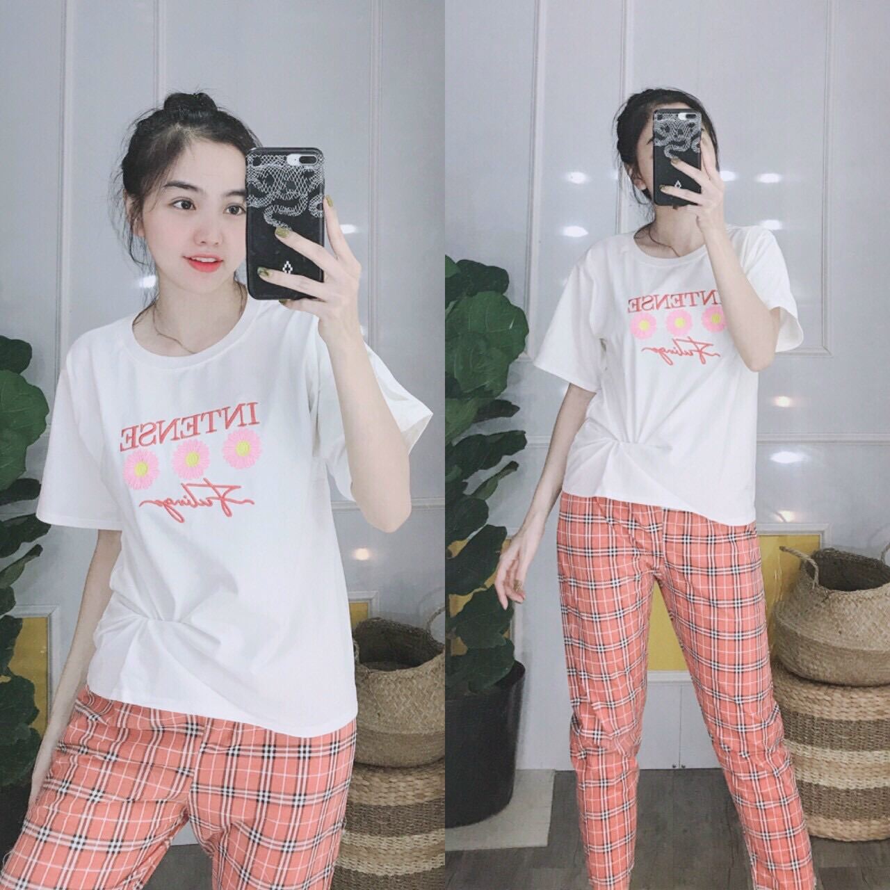 Set bộ, đồ bộ dài mặc nhà thun cotton dễ thương