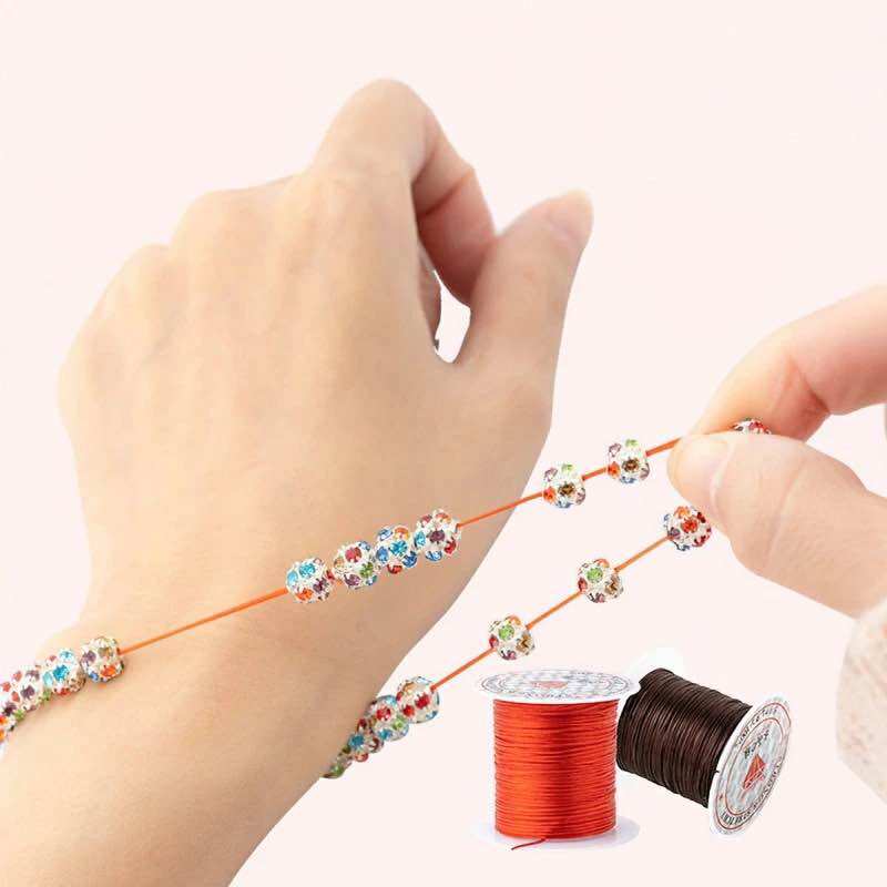 [HCM]Cuộn cước lụa co giãn xâu vòng 50m cuộn dày loại 1