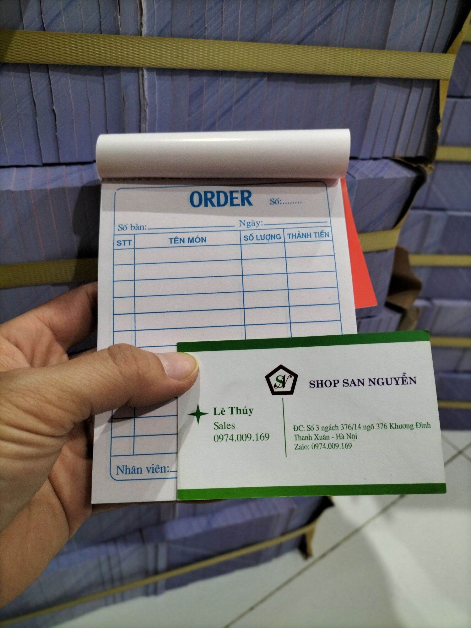 10 quyển order 2 liên 3 liên