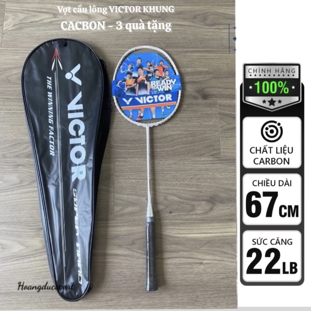 Vợt cầu lông Victor khung carbon siêu hot ( khuyến mãi căng dây và cuốn cán)