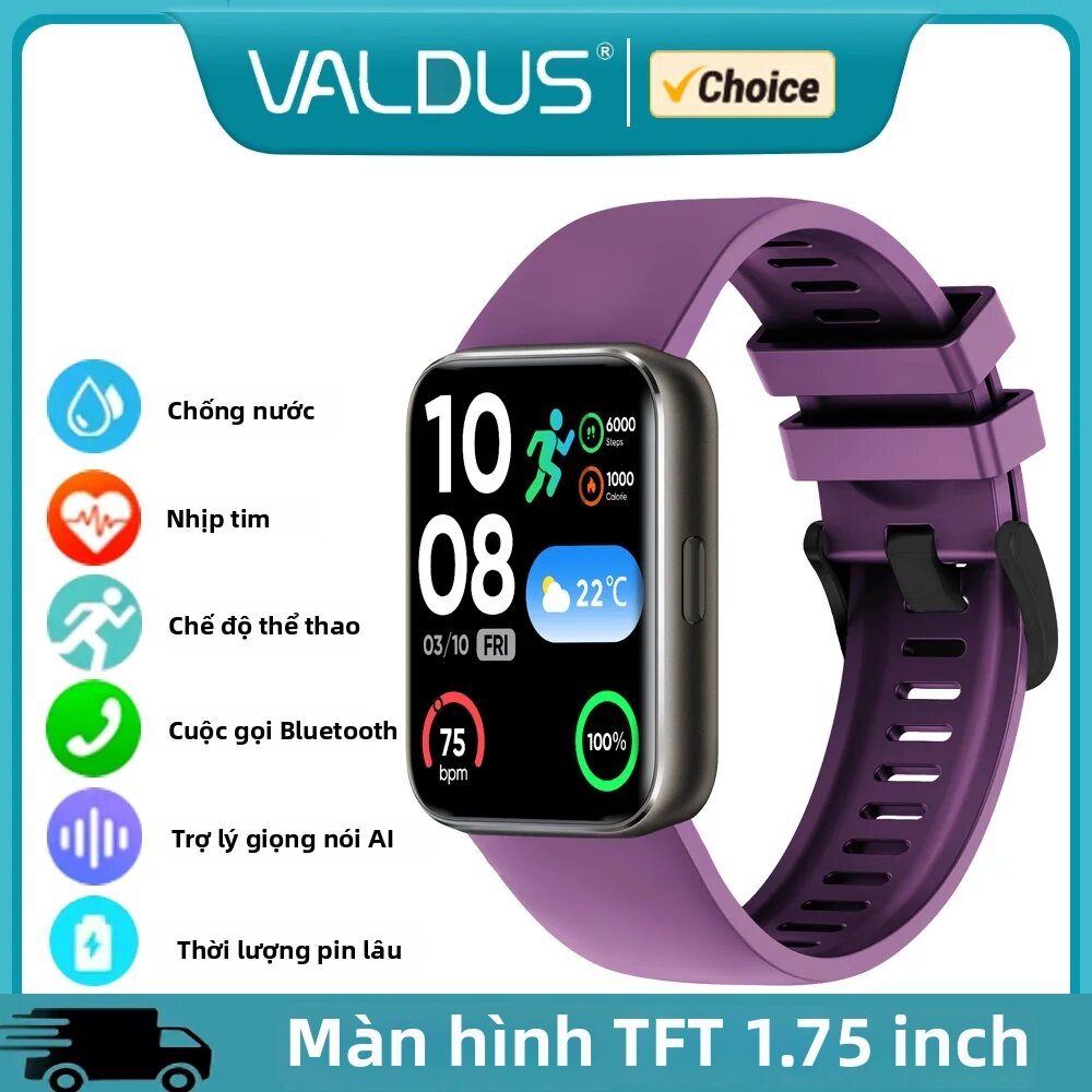 Đồng Hồ Thông Minh VALDUS VS13 Pro Theo Dõi Sức Khỏe Với Chức Năng Đo Nhịp Tim, Huyết Áp & Oxy, Chống Nước, Trợ Lý Giọng Nói, Gọi Bluetooth Dành Cho Nam Và Nữ