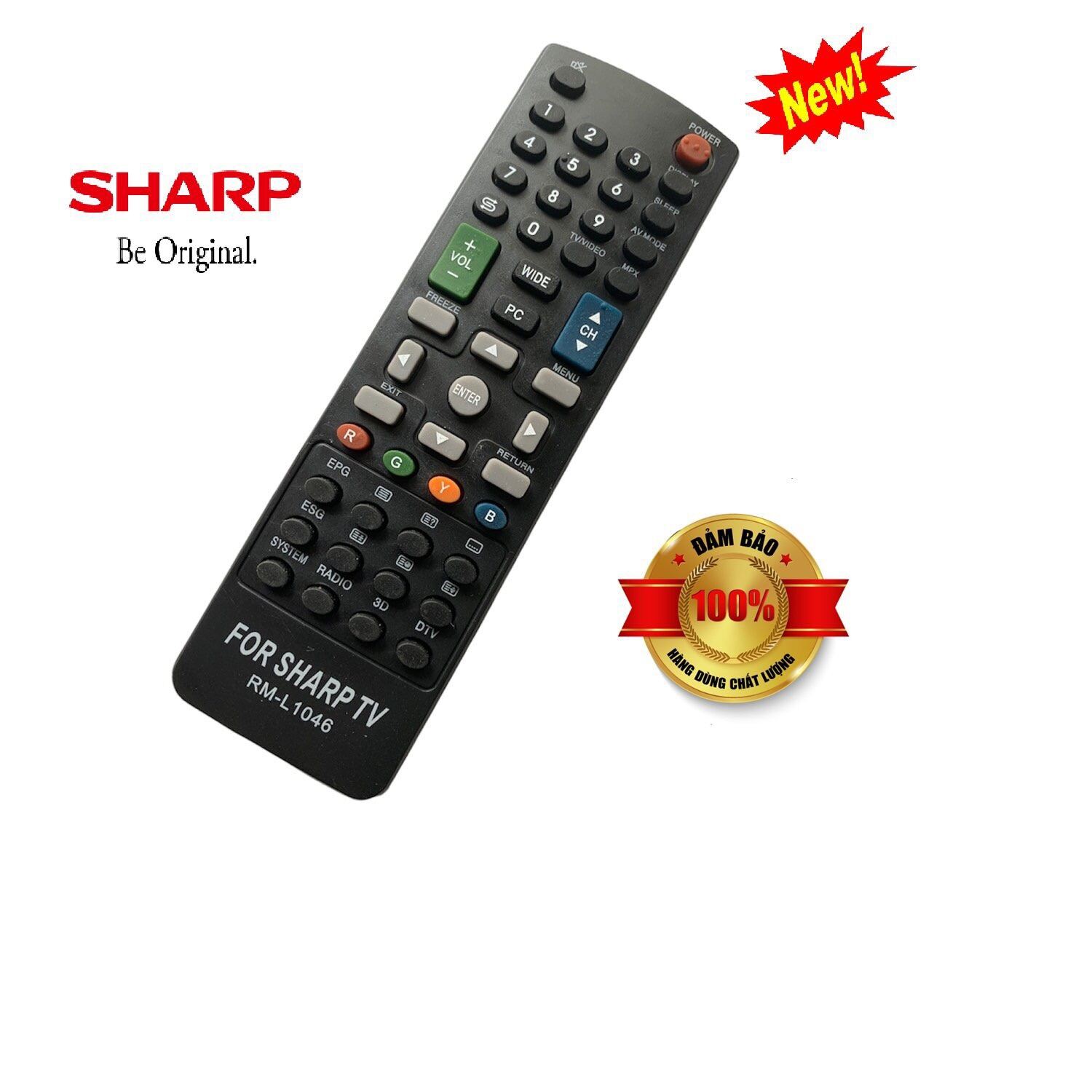 Bảng giá Điều khiển tivi Sharp RM-L1046. Hàng mới, loại tốt
