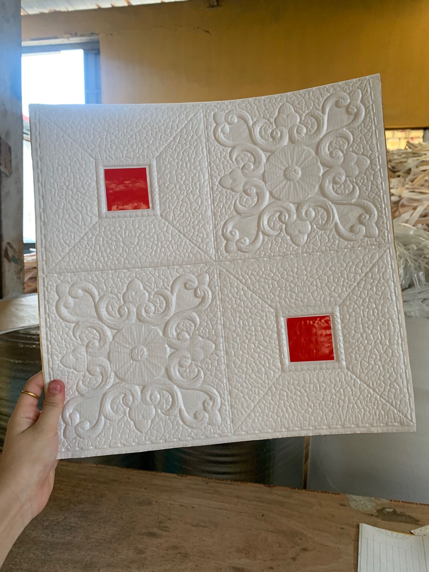 Combo 50 tấm hoa tim kích thước 35x35