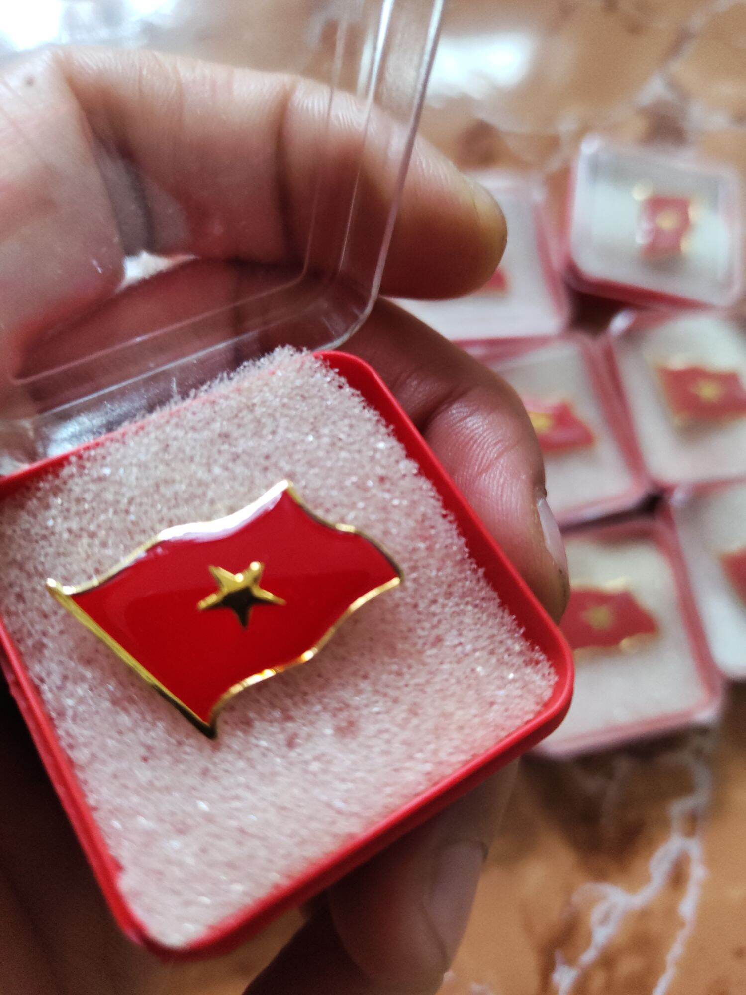 Huy hiệu cờ Việt Nam z17, pin cờ