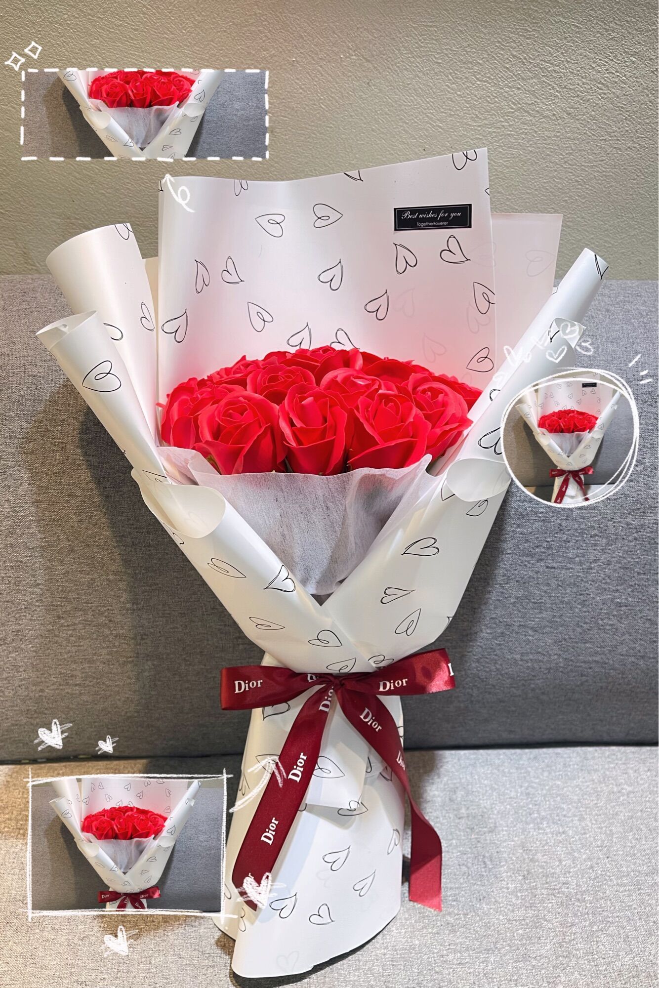 Hoa sáp bó 30 bông chanh sả ❤️❤️