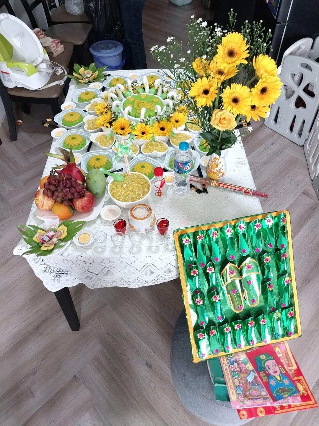 Trọn bộ đồ cúng đầy tháng,thôi nôi,cúng đốt,kèm bày vân khấn