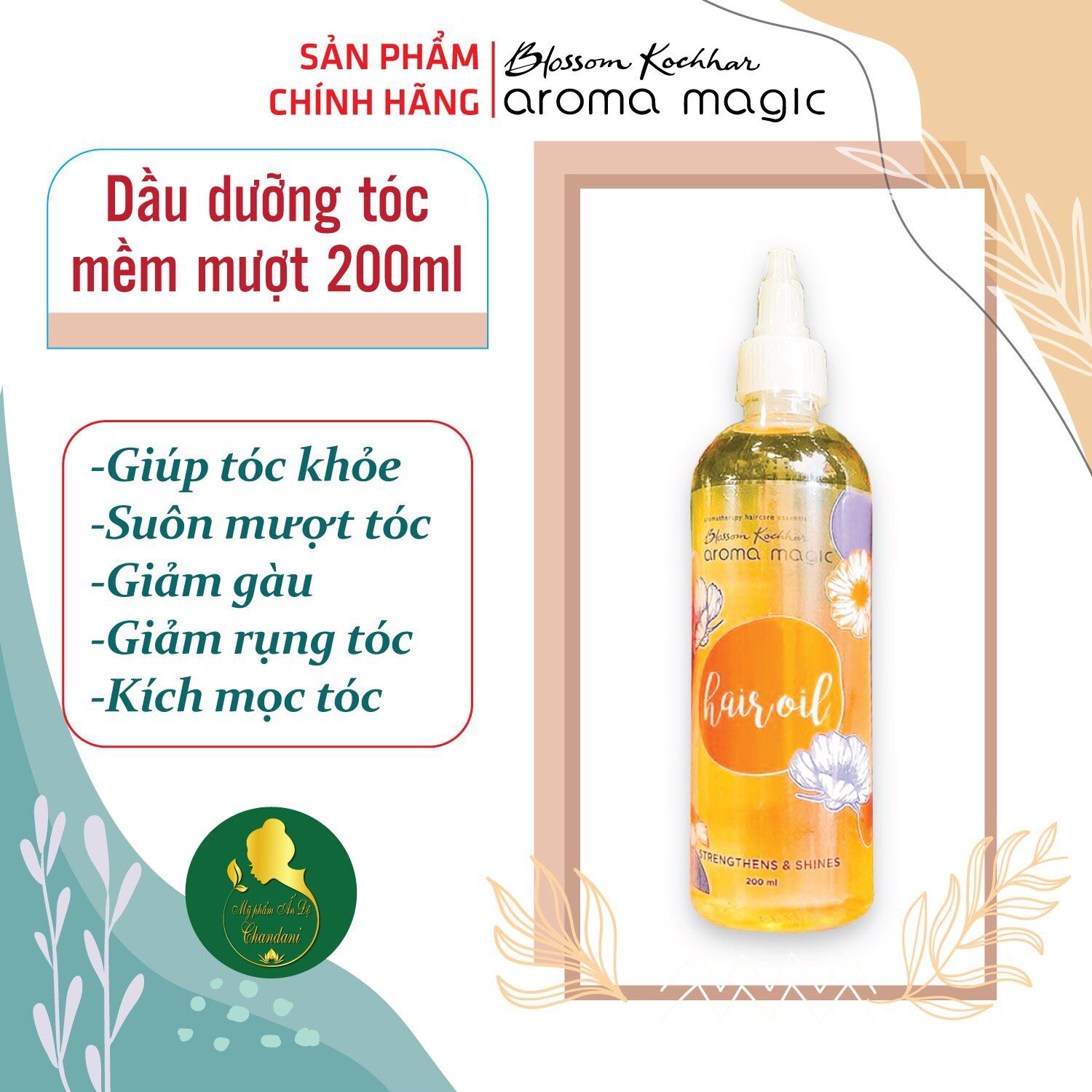 Oil dưỡng tóc chống rụng, kích mọc tóc Aromamagic 200ml