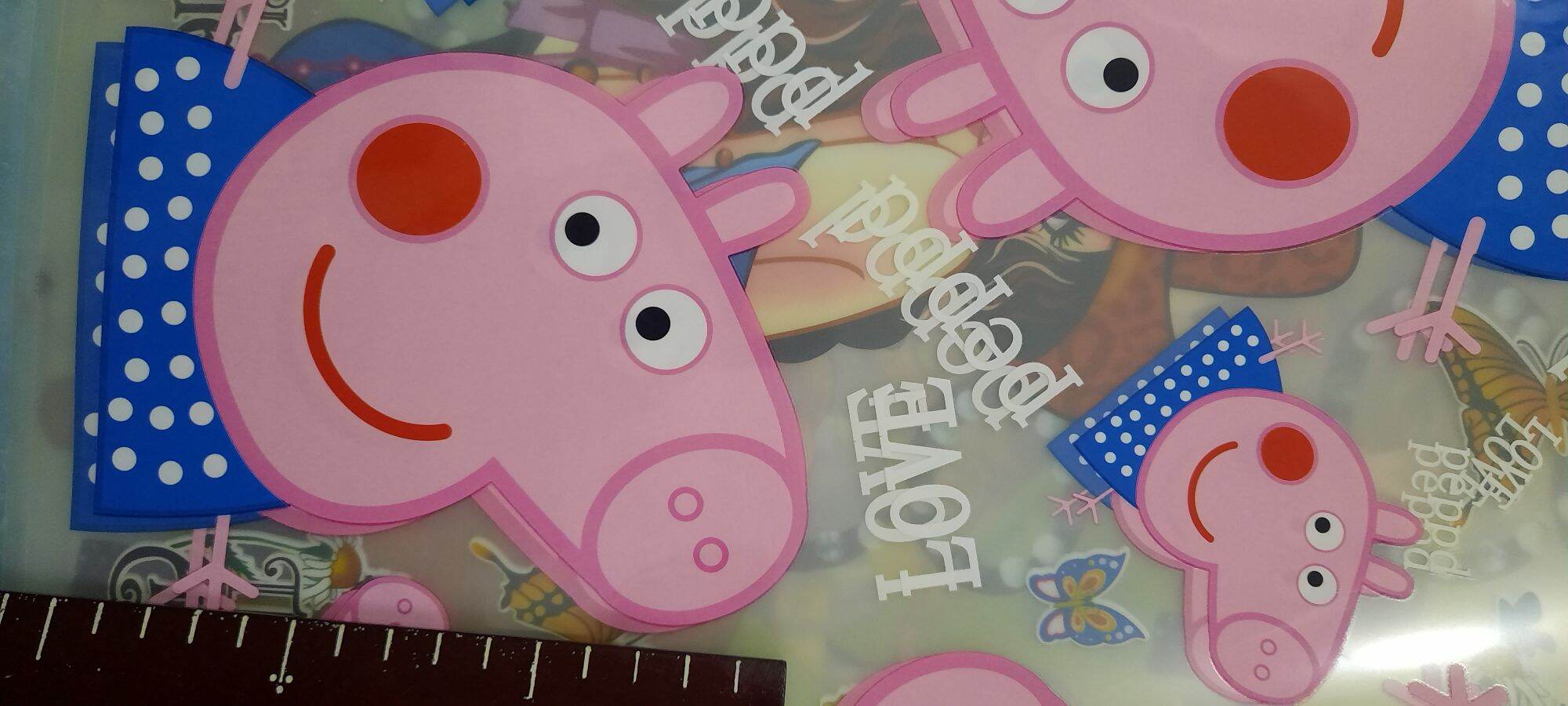Hình dán nhiệt heo Peppa to