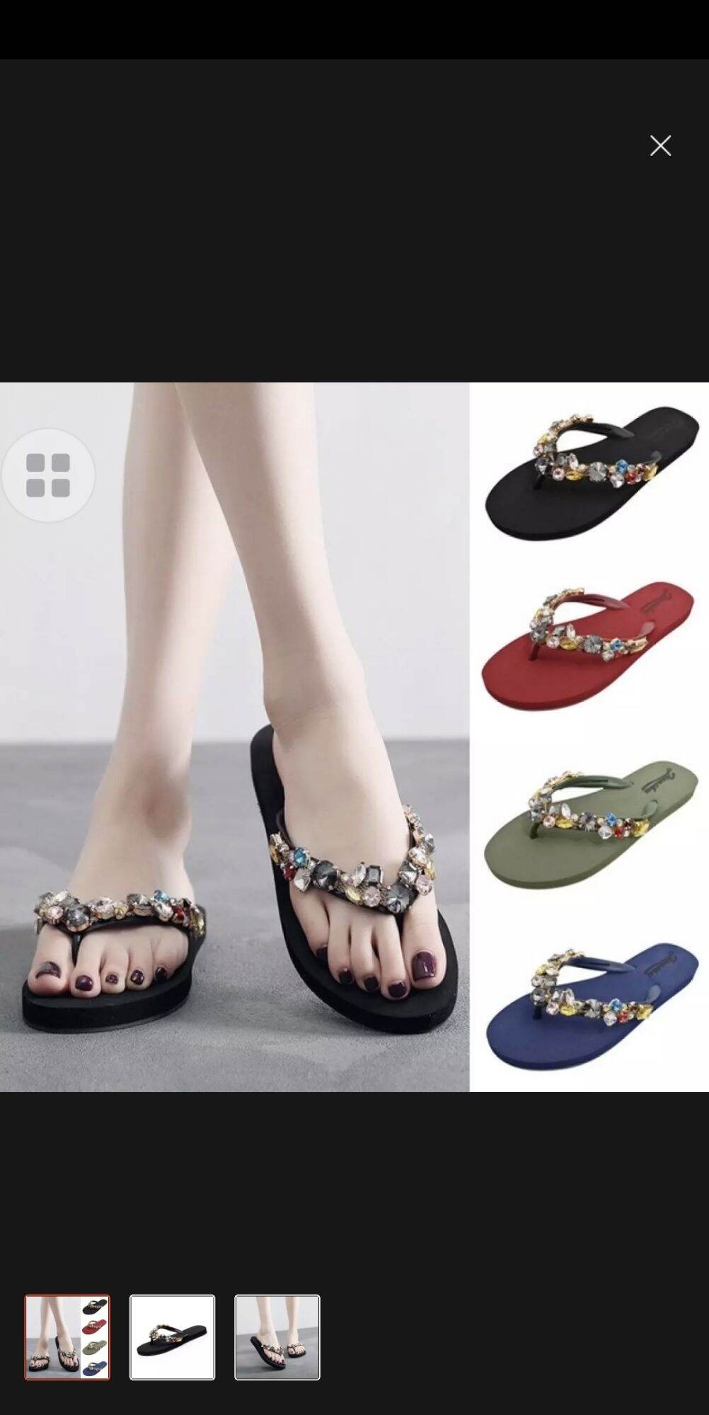 Dép kẹp nữ đính đá cao cấp mẫu mới