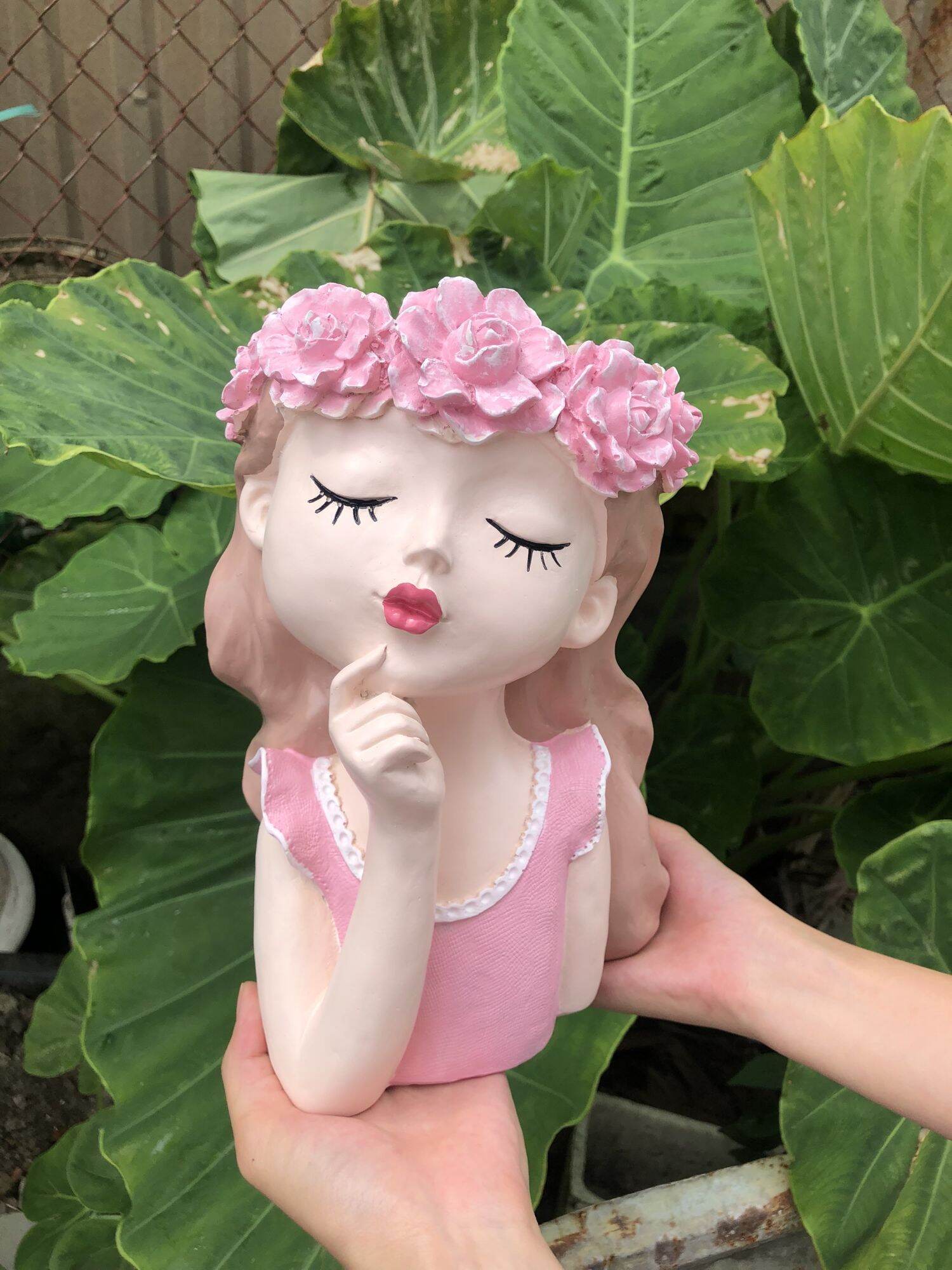 Chậu hoa cô gái 🌷 bình hoa decor - bình hoa trang trí ⚠️ hàng chuẩn loại 1
