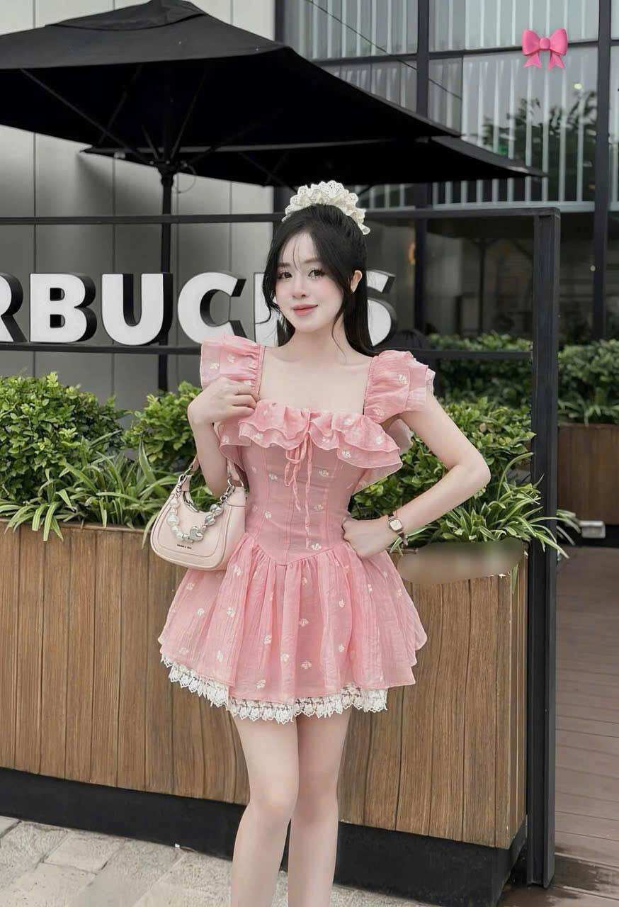 ĐẦM HOA HOT(ảnh thật)
