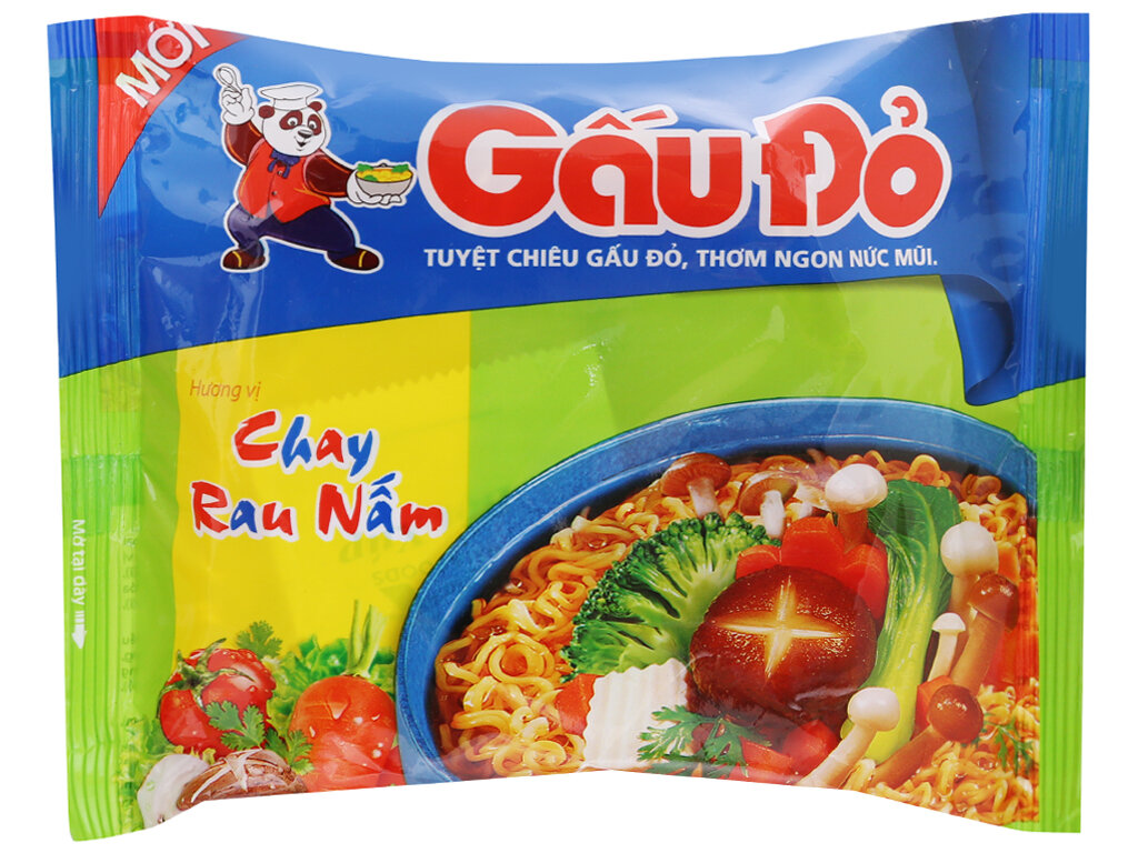 Mì gấu đỏ chay rau nấm 62gr
