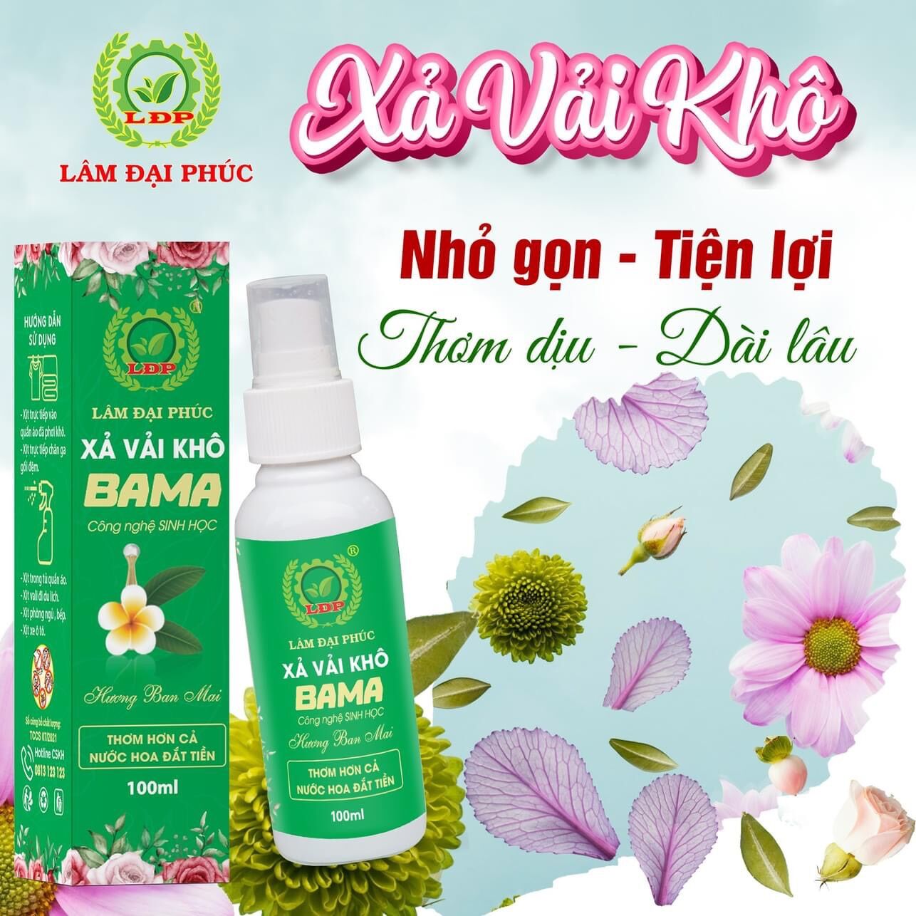 NƯỚC XỊT XẢ VẢI KHÔ ( Màu Đỏ ) - LÂM ĐẠI PHÚC