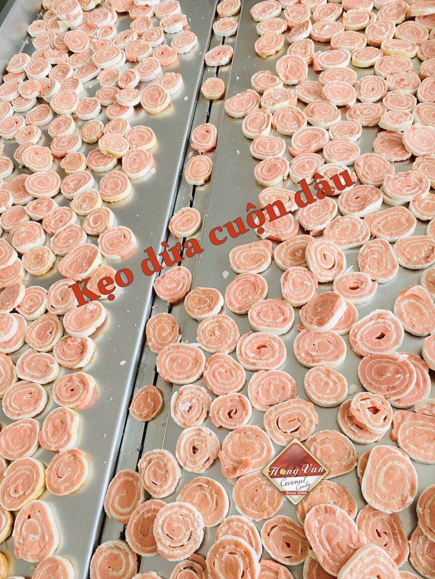 Kẹo dừa cuộn mix 7 vị Hồng Vân 500g